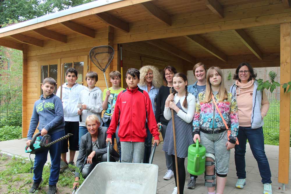 Anne-Frank-Gesamtschule: Neues Gartenhaus erweitert die Möglichkeiten