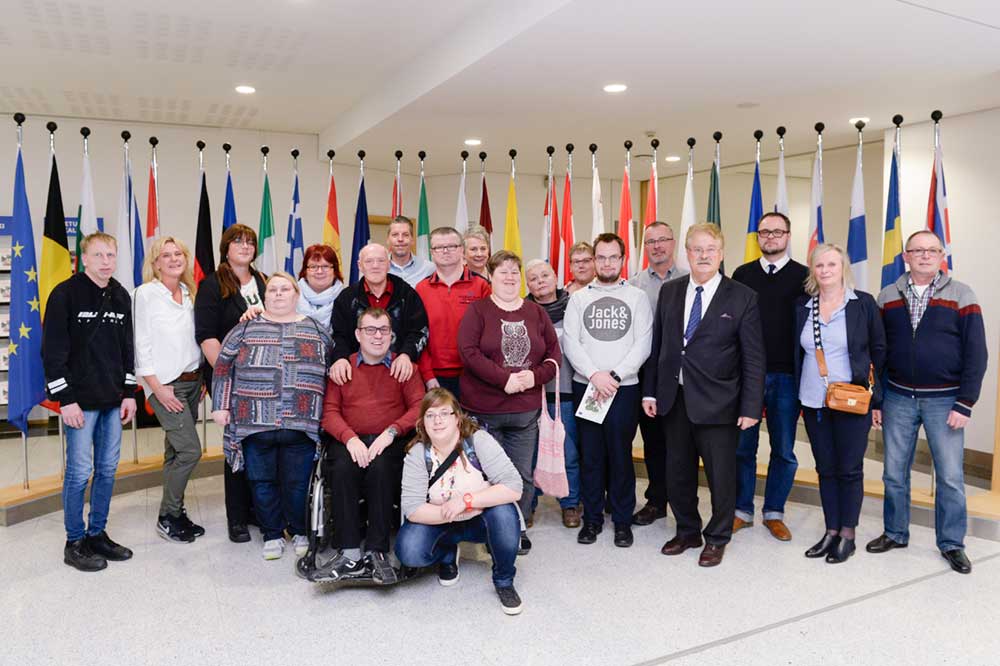 Werkstattrat vom Wertkreis Gütersloh besucht Europaparlament