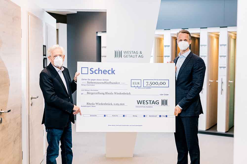 Westag unterstützt die Bürgerstiftung in Rheda-Wiedenbrück: 7.500 Euro für Familien- und Kinderprojekte gespendet