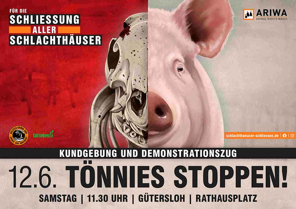 »Animal Rights Watch« lädt zur Enthüllung provokanter Großplakate in Gütersloh ein