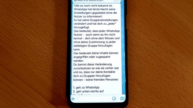 Whatsapp-Kettenbrief zu Gruppen auch in Gütersloh: wahrer Kern