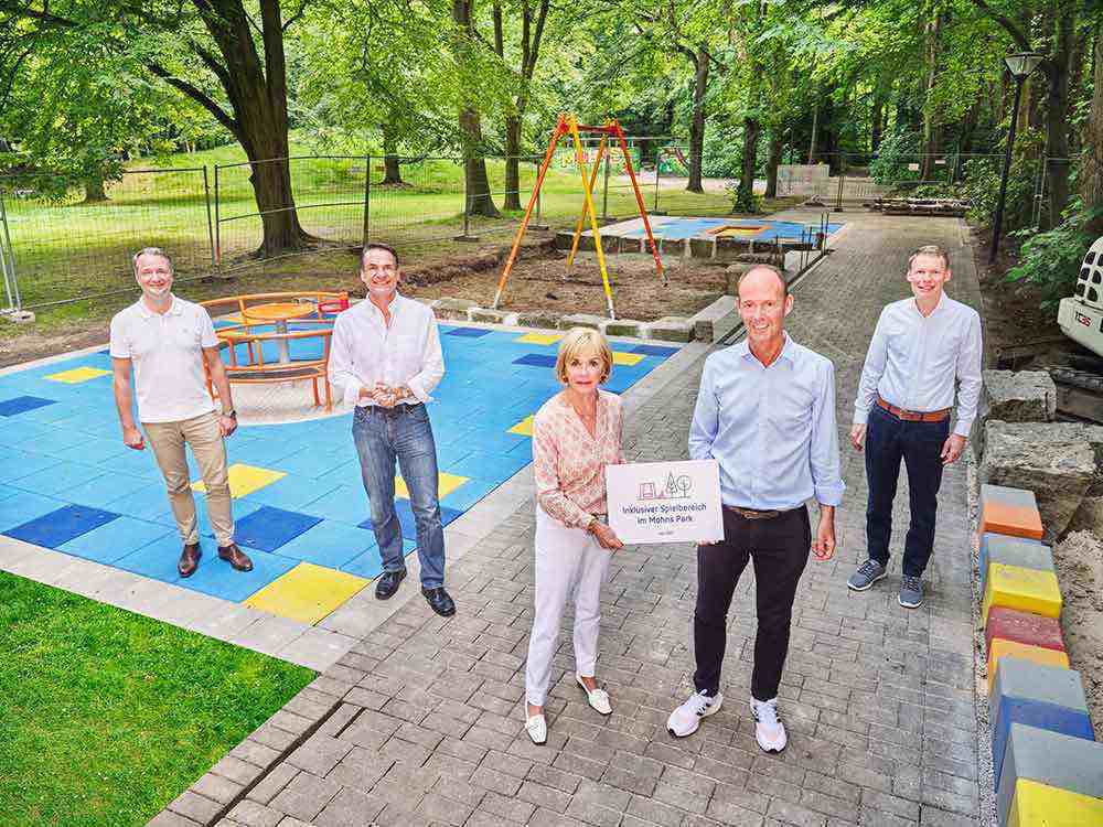 Zum Geburtstag von Liz Mohn: Bertelsmann spendet inklusiven Kinderspielplatz in Gütersloh