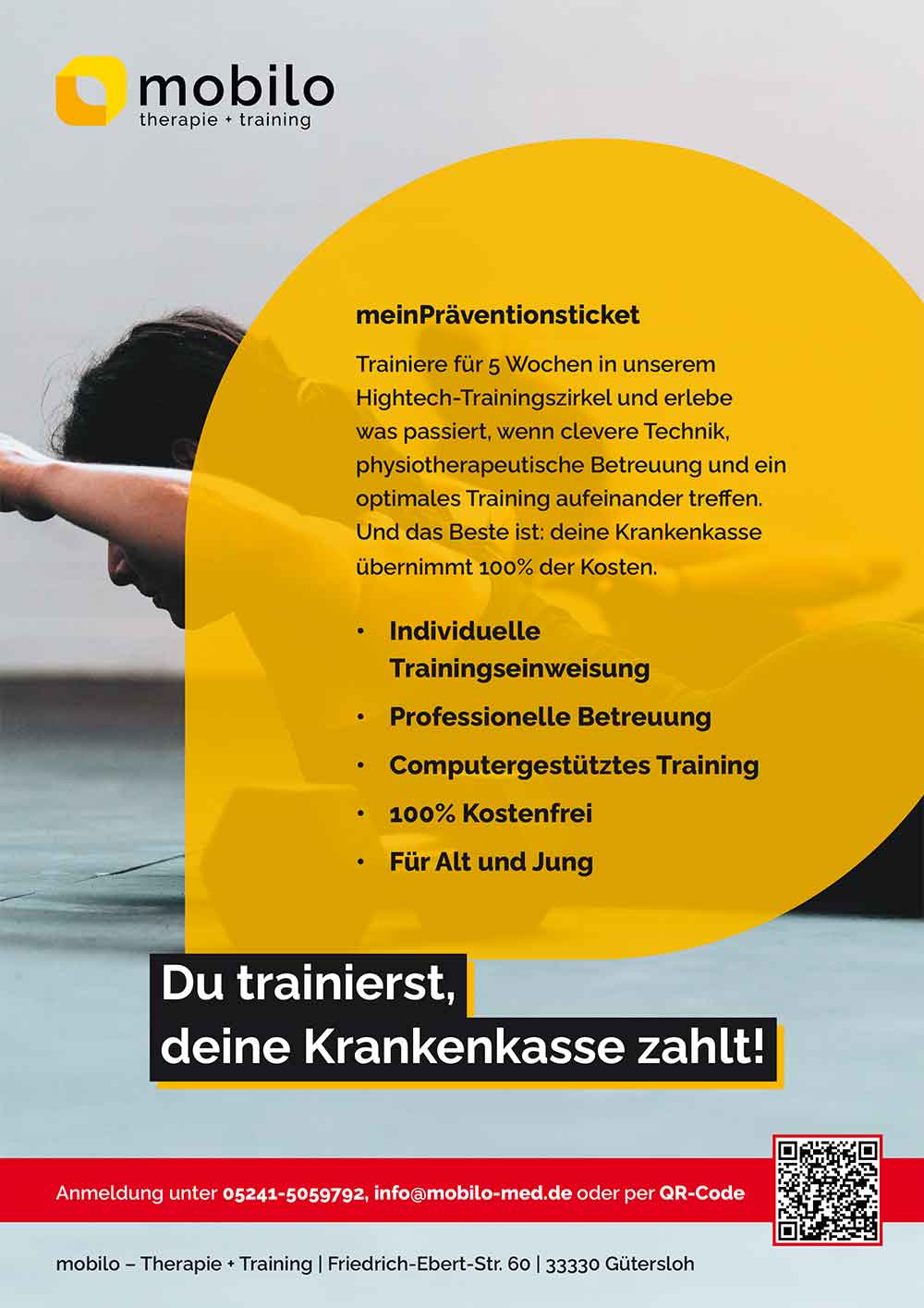 Anzeige: Mobilo – Physiotherapie und Training in Gütersloh: »meinPräventionsticket«