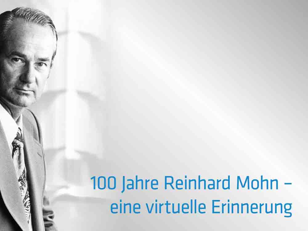 Bertelsmann lädt zu »Virtueller Erinnerung« an Reinhard Mohn in Gütersloh ein