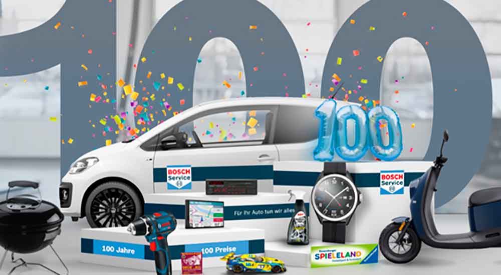 100 Jahre, 100 Preise beim Bosch-Car-Service in Gütersloh