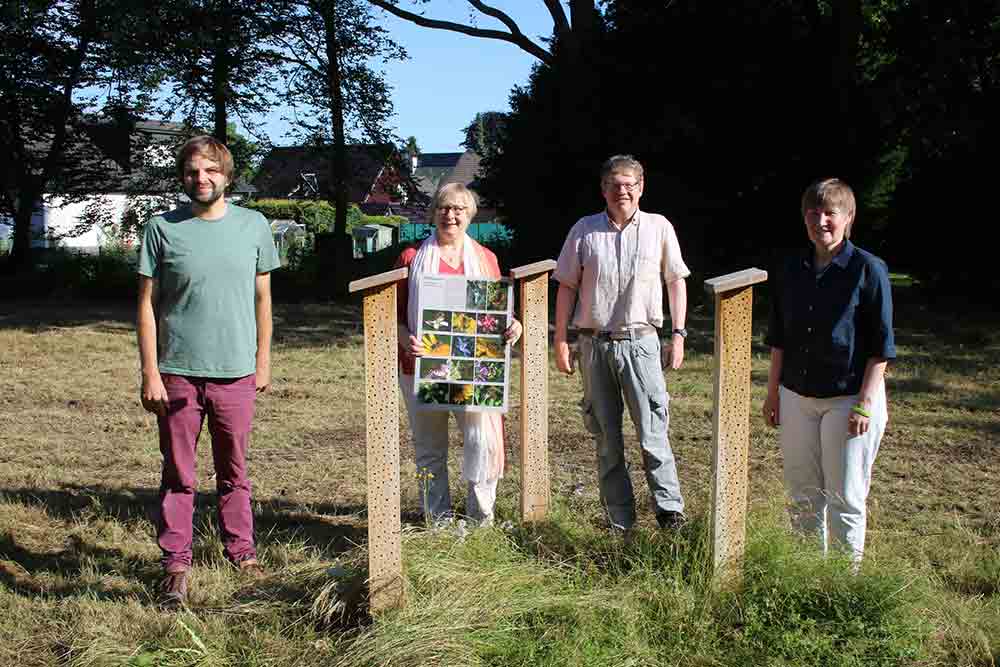 Preisgeld gut angelegt: neue Nisthilfen für Wildbienen in Friedrichsdorf