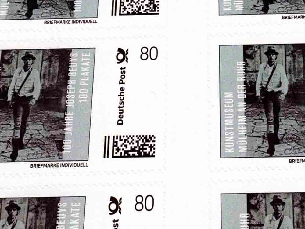 Die Briefmarke – das kleine Plakat – anlässlich des Beuys-Jahres