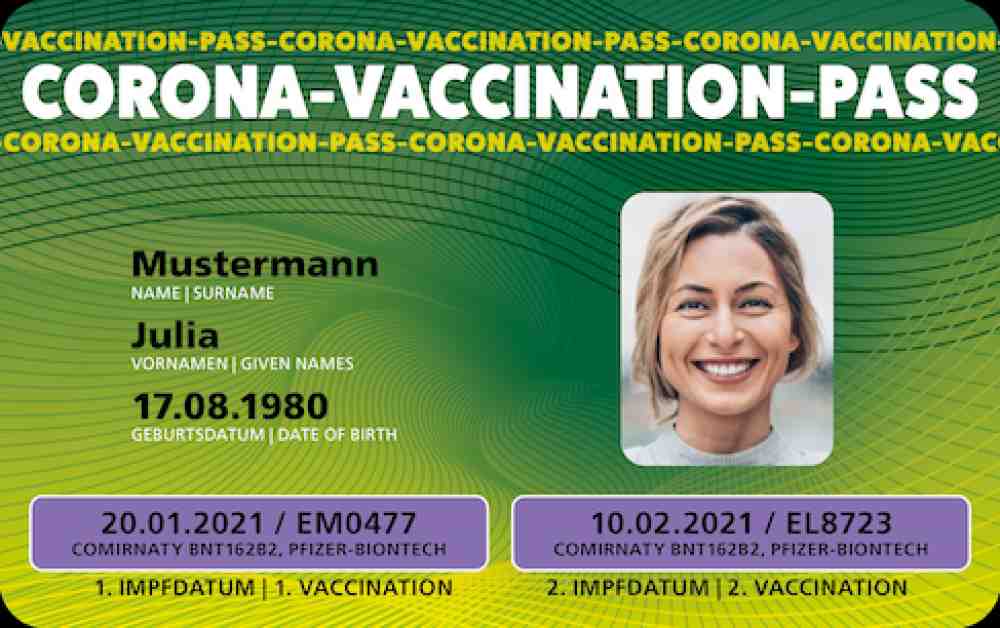 Der ärztlich zertifizierte Impfnachweis im praktischen Kreditkartenformat