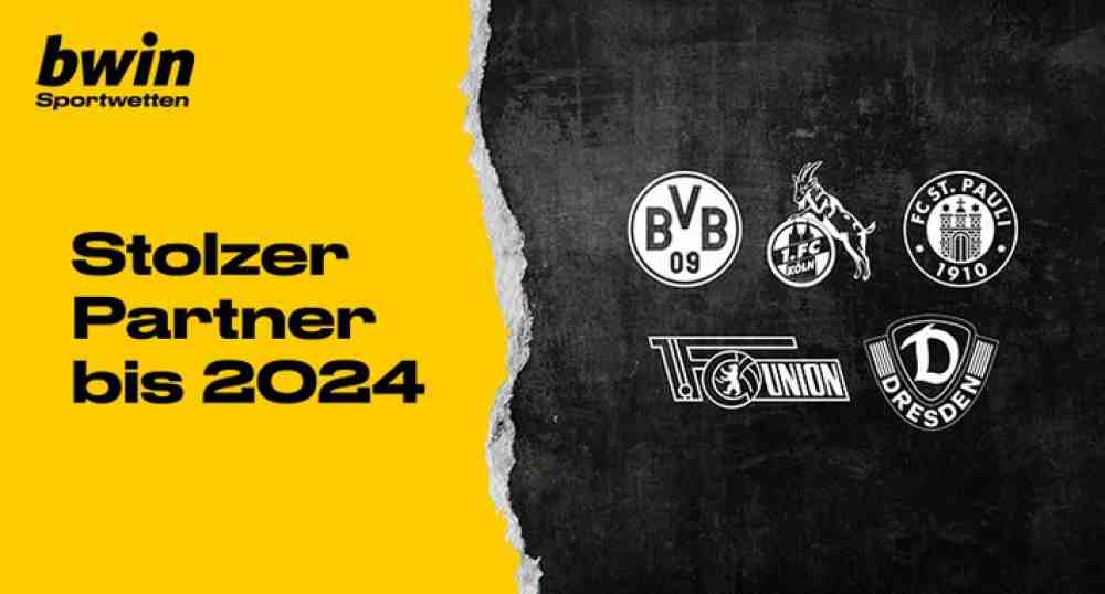 »bwin« verlängert sein Sponsoring mit fünf deutschen Fußballclubs