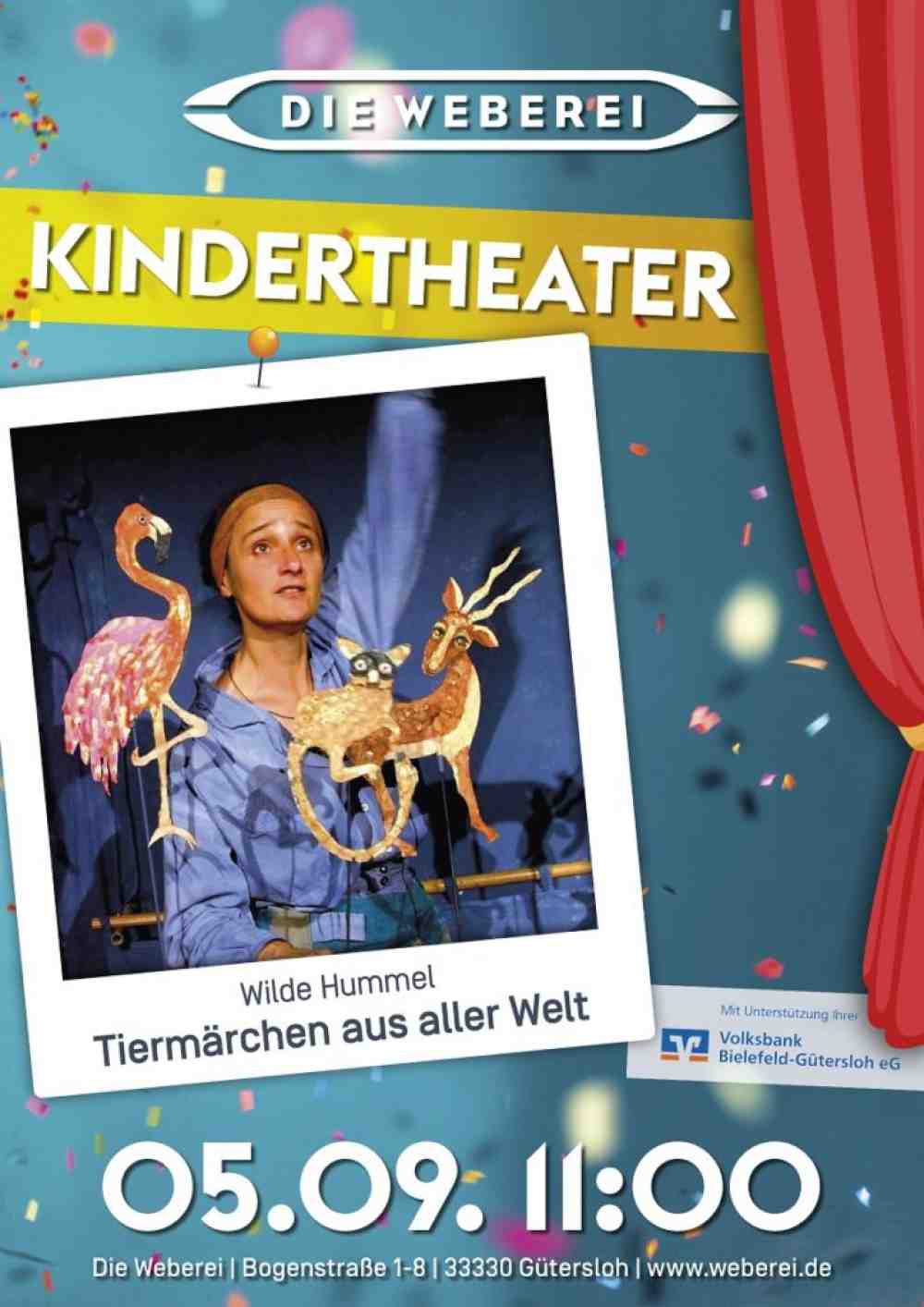 Kindertheater in der Weberei Gütersloh, »Tiermärchen aus aller Welt«