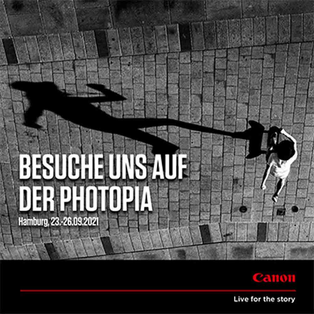 Canon sorgt vom 23. bis zum 26. September 2021 für umfangreiches Erlebnis-Programm auf der »Photopia« in Hamburg