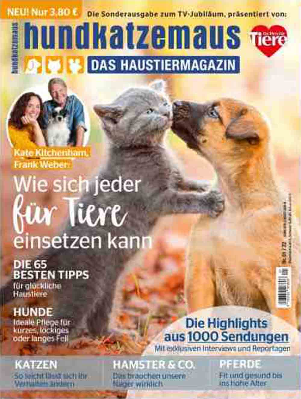 »VOX«-Haustiermagazin feiert Jubiläum im TV und mit neuer Zeitschrift: 20 Jahre »hundkatzemaus« in Gütersloh