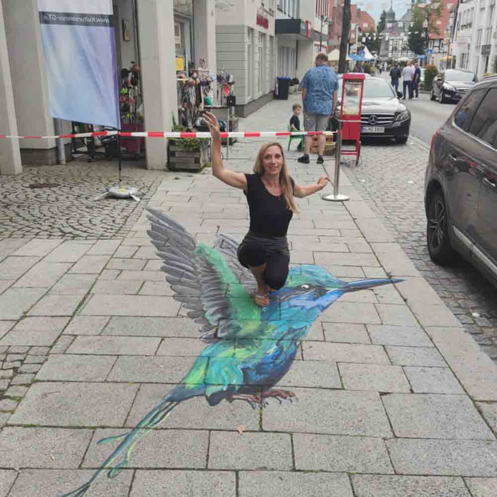Weitere Kunstaktionen auf der Rathausstraße in Rietberg