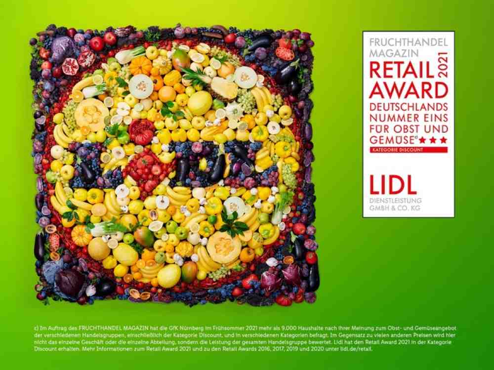 Lidl ist Deutschlands Nummer Eins bei Obst und Gemüse in der Kategorie »Discount«