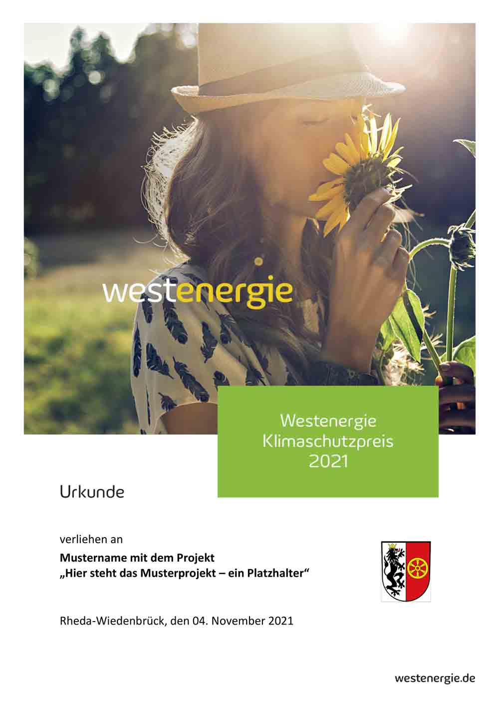 »Westenergie Klimaschutzpreis 2021«: Bewerbungsphase startet