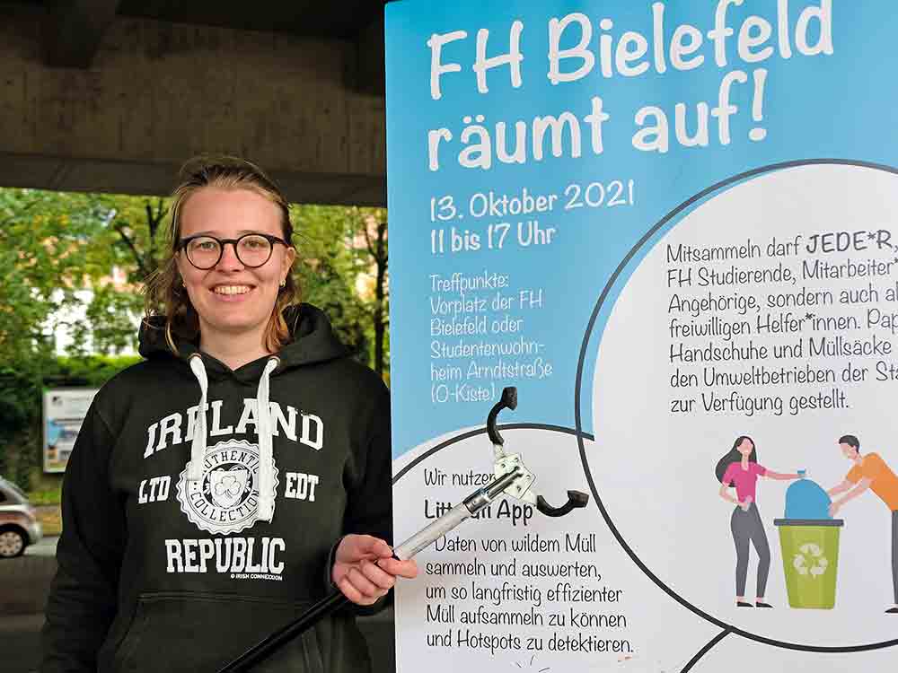 132 Kilo Müll bei der Aktion »FH Bielefeld räumt auf!« gesammelt