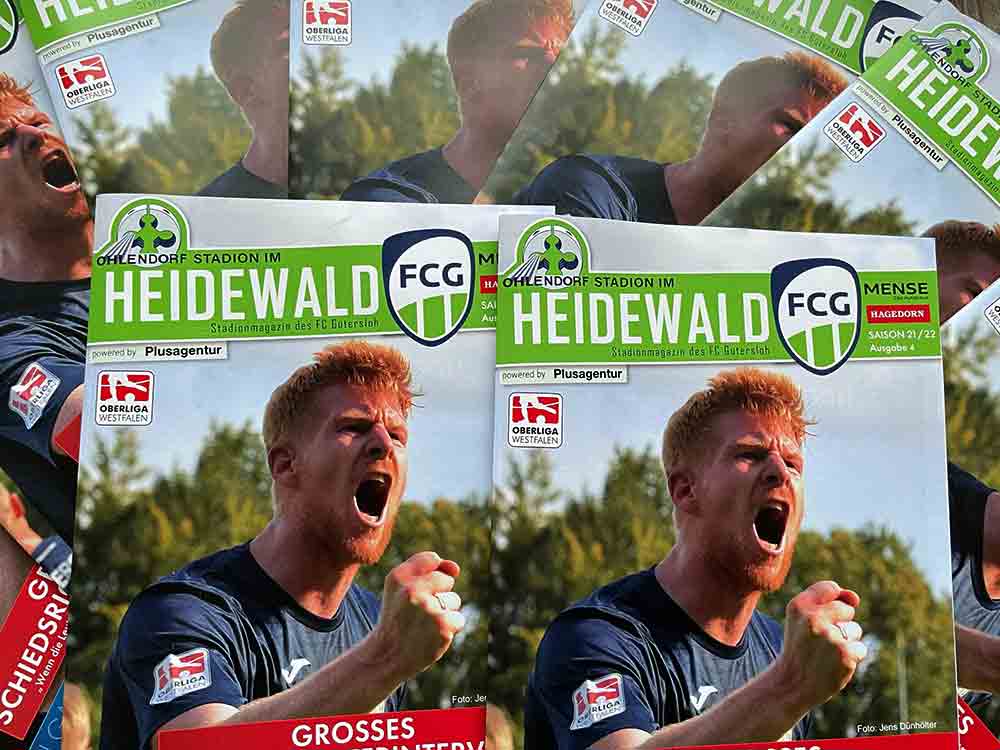 FC-Gütersloh-Stadionmagazin mit Vorwort von Rob Reekers und Schiedsrichter-Interview