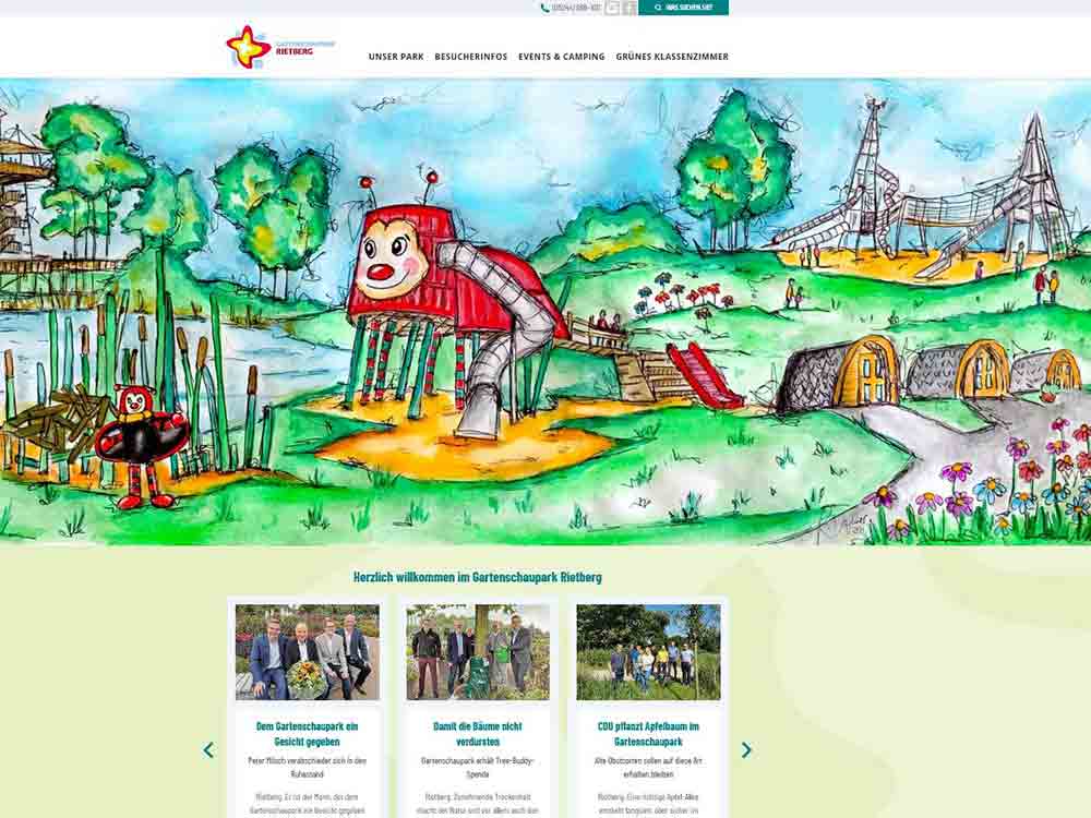 Rietberg: Gartenschaupark mit eigener Internetseite