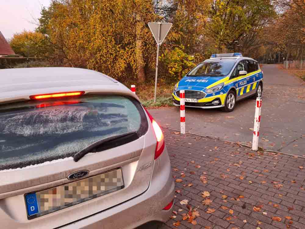 Polizei Gütersloh: Schulwegkontrollen am Burgweg – bitte Scheibe freikratzen!