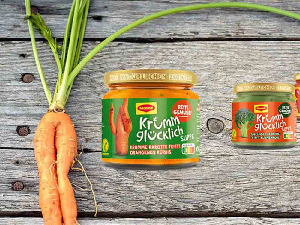 Krumm Glücklich: Maggi kocht Suppen mit gerettetem Gemüse
