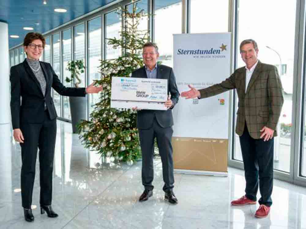 BMW Group spendet 100.000 Euro an Sternstunden und unterstützt Kinderhilfsprojekte