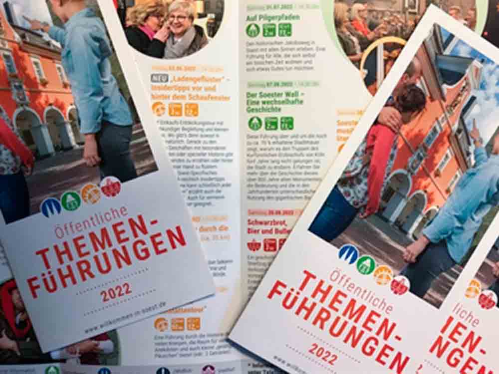 Soest: neue Stadtführungen mit »Wau« Effekt und Flüstertönen, Prospekt mit öffentlichen Themenführungen 2022 erschienen