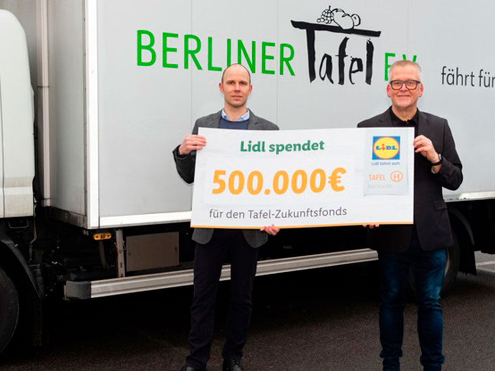 Digital und zukunftsfähig, Lidl unterstützt den »Zukunftsfonds« der »Tafel« mit 500.000 Euro