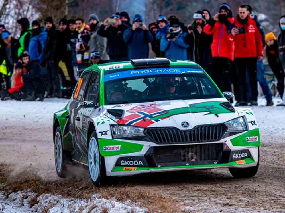 Rallye Monte Carlo: Škoda Fahrer Andreas Mikkelsen feiert dritten WRC2 Sieg beim legendären WM Auftakt