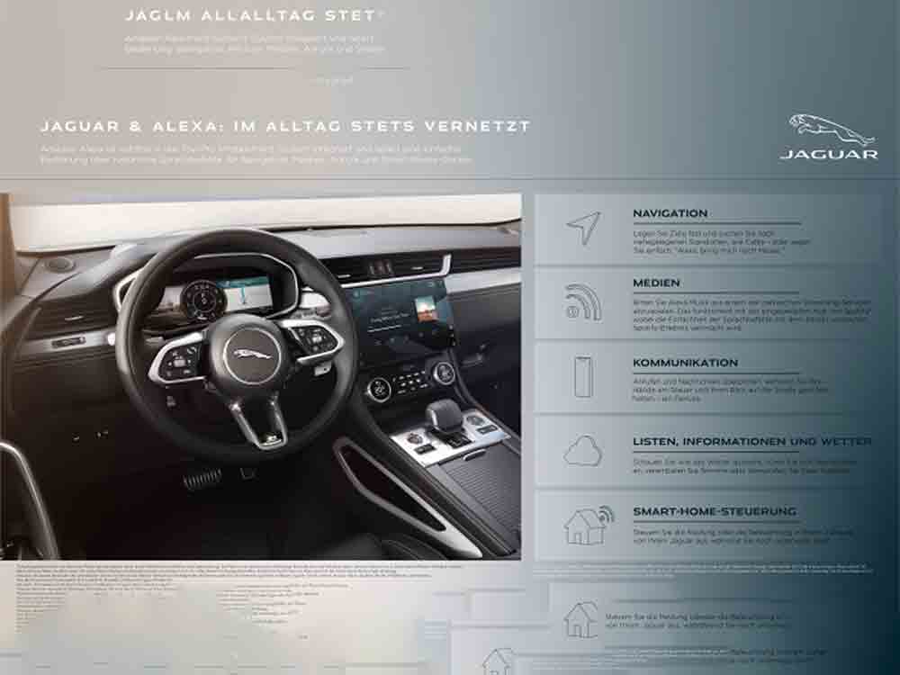 Frag’ Alexa: Jaguar Land Rover führt eine neue integrierte Sprachsteuerung ein