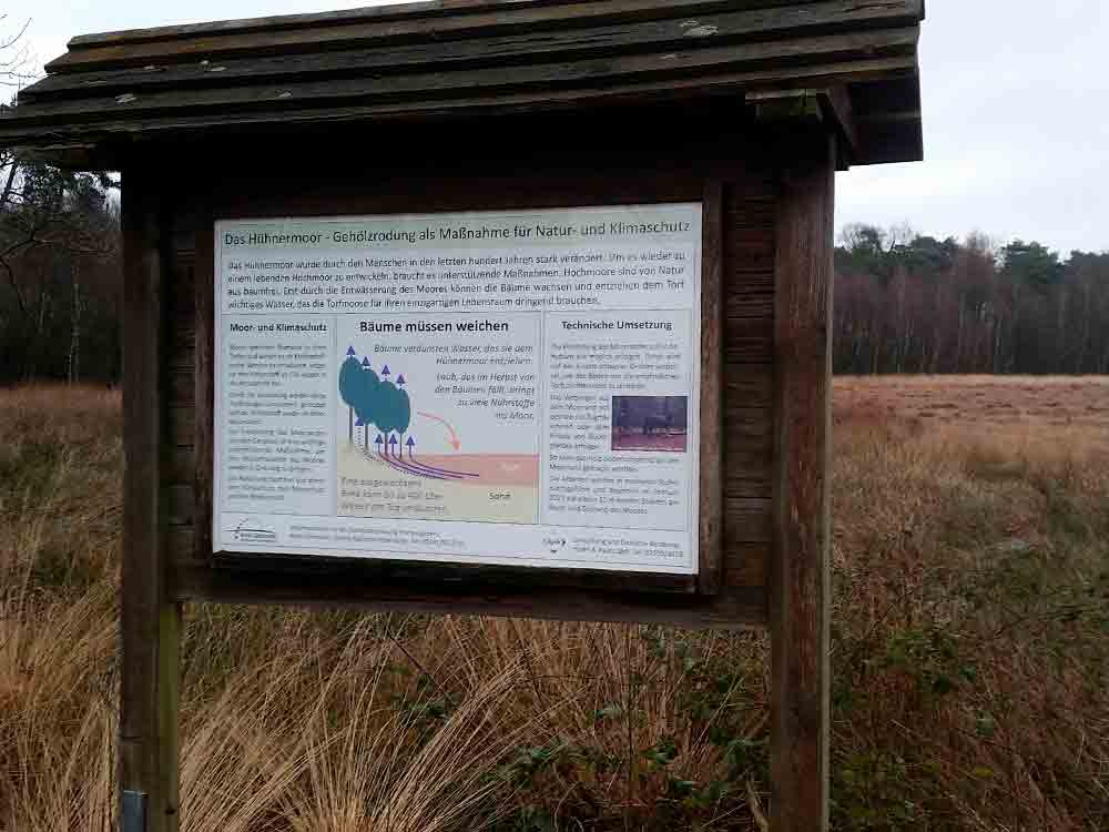 Kreis Gütersloh, Naturschutzgebiet Hühnermoor, Naturschutzbehörde schaltet Sonderseite frei