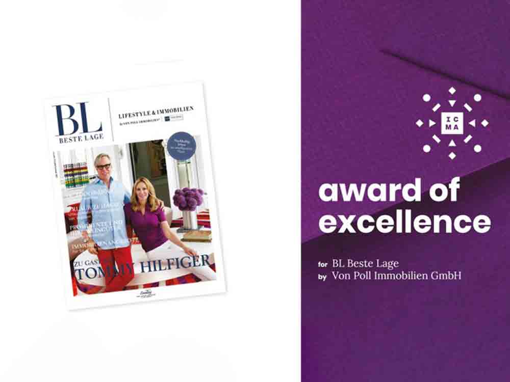 Von Poll Immobilien Magazin »Beste Lage« erhält den ICMA »Award of Excellence«