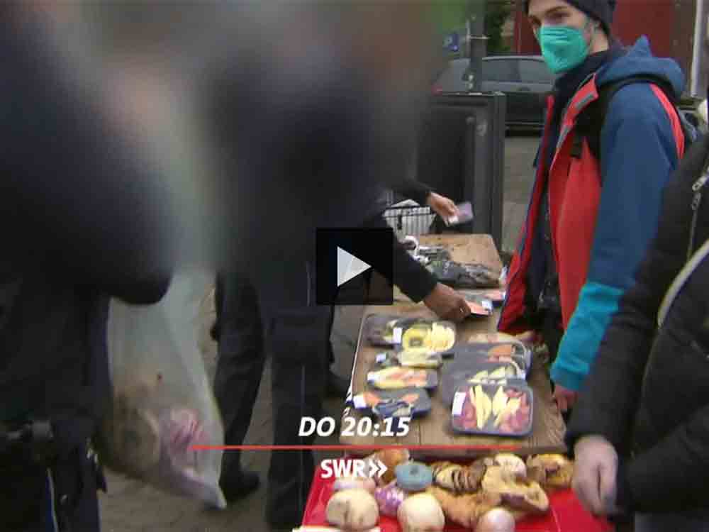 Das Buffet aus der Mülltonne, wenn Lebensmittel im Abfall landen. »Zur Sache Baden-Württemberg«, SWR Fernsehen Baden-Württemberg