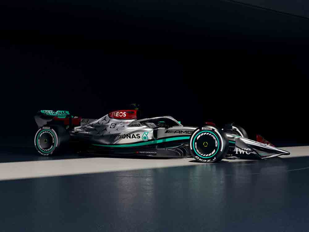 Wir stellen vor, der W13, der 2022er Rennwagen des Mercedes AMG Petronas F1 Teams