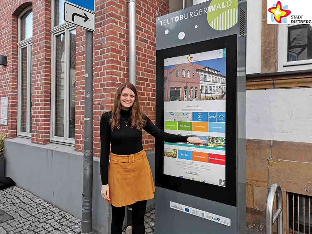 Rietberg, digitale Stelen liefern touristische Informationen, Freizeitangebot der Region soll besser erlebbar werden
