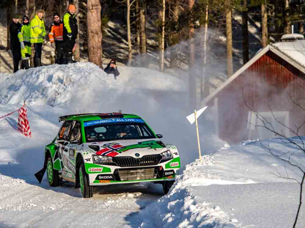 Rallye Schweden, 2. WRC2 Sieg in Folge für Škoda Fabia Rally2 evo Fahrer Andreas Mikkelsen