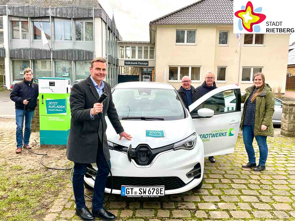 RIetberg, Tanken mit dem Smartphone, 8 neue Lademöglichkeiten für Elektroautos in Rietberg