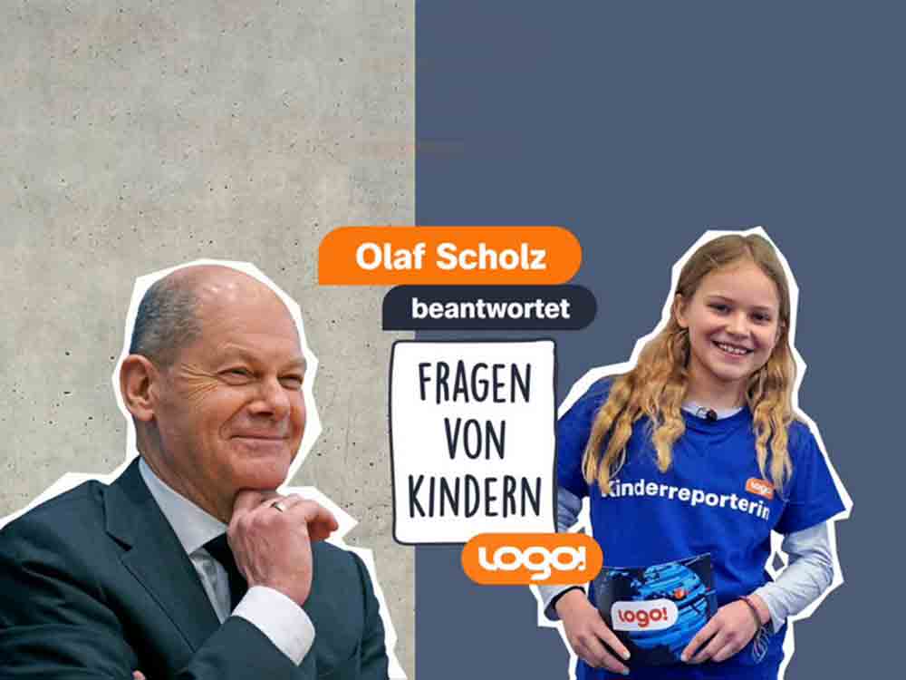 Bundeskanzler Olaf Scholz beantwortet bei »logo!« Fragen der Kinder