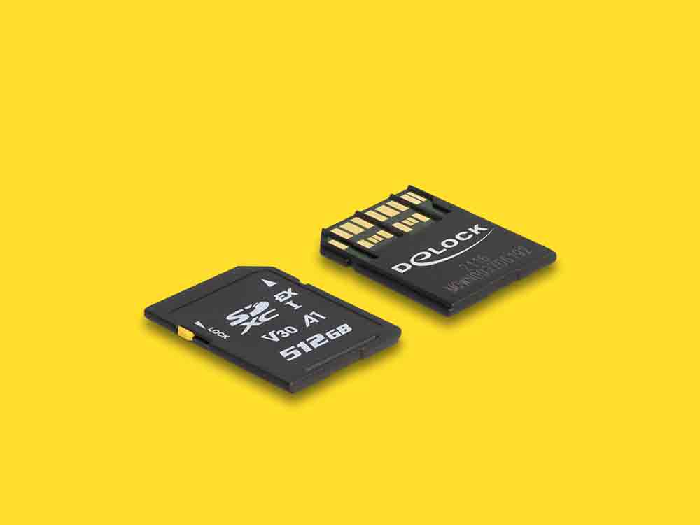 Delock SD Express, 2 neue Speicherkarten mit Transferraten von mehr als 800 Megabit pro Sekunde