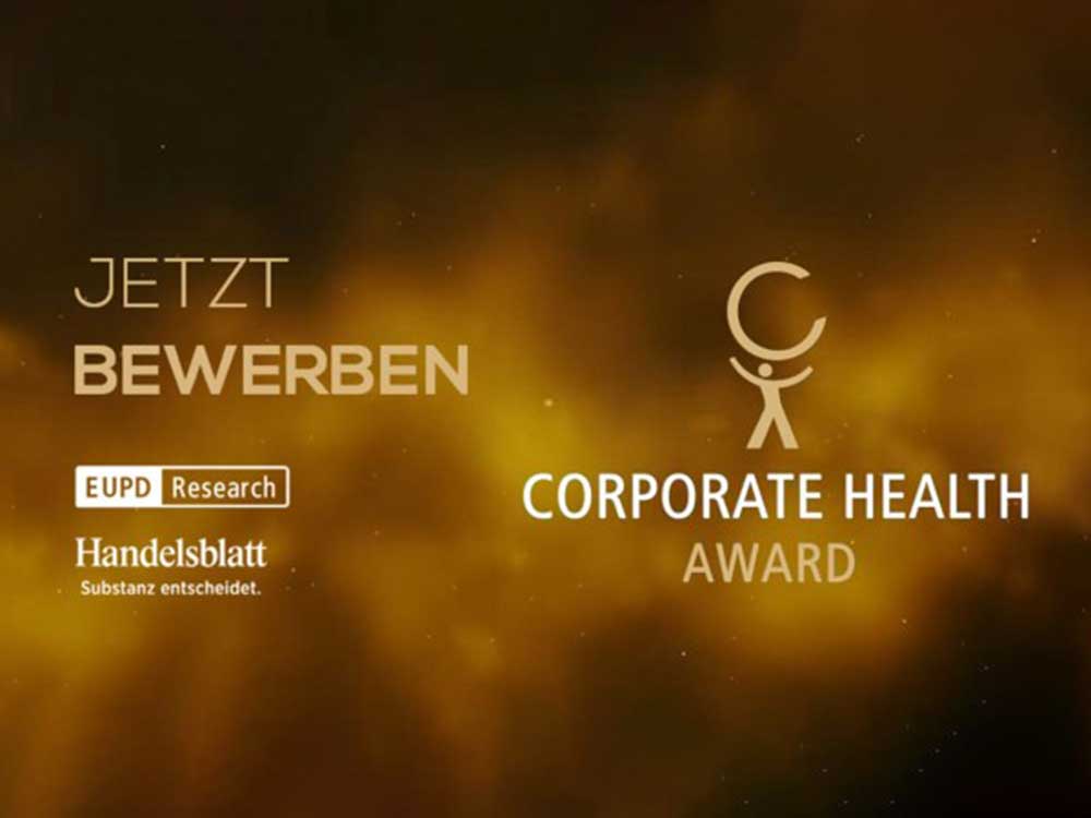 Bewerbung um den Corporate Health Award 2022 gestartet