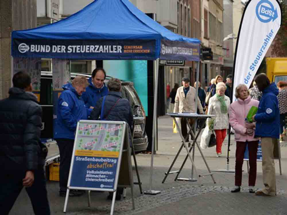 Bund der Steuerzahler, inzwischen sind sich alle Parteien im NRW Landtag einig, den Straßenbaubeitrag abzuschaffen