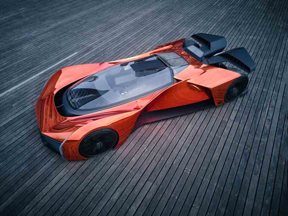 Futuristischer Mix aus Chrom und Orange, Team Fordzilla P 1 Rennfahrzeug erhält neuartig reflektierende Außenfarbe