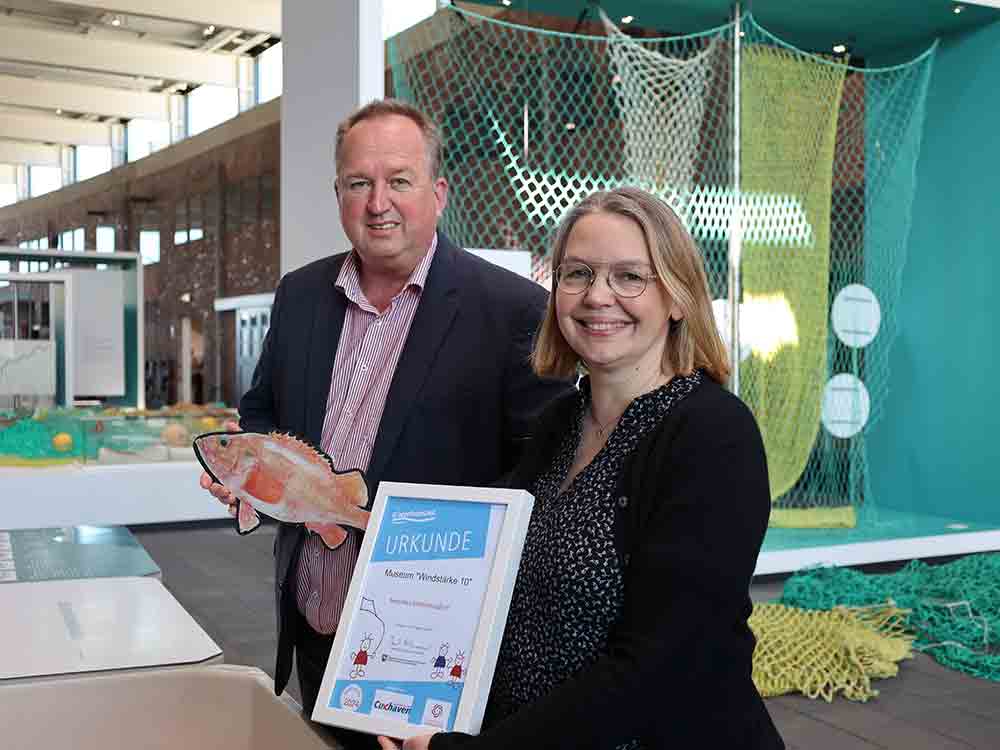 Niedersächsisches Wirtschaftsministerium zeichnet Cuxhavener Museum »Windstärke 10« erneut für Kinderfreundlichkeit aus