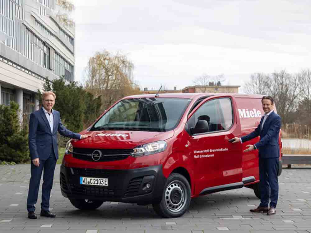 Gütersloh, Miele setzt im Kundenservice auf Wasserstofftransporter von Opel