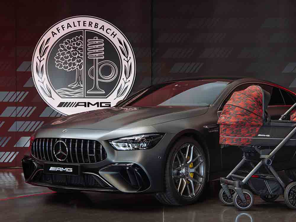 Exklusives Design, Komfort und Sportlichkeit, die Limited Edition des Kinderwagens AMG GT von Mercedes AMG und Hartan