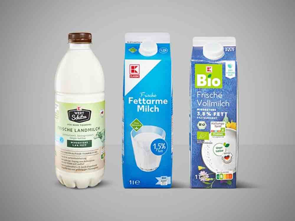 Qualität aus Deutschland, Milch der Kaufland Eigenmarken stammt aus deutscher Landwirtschaft