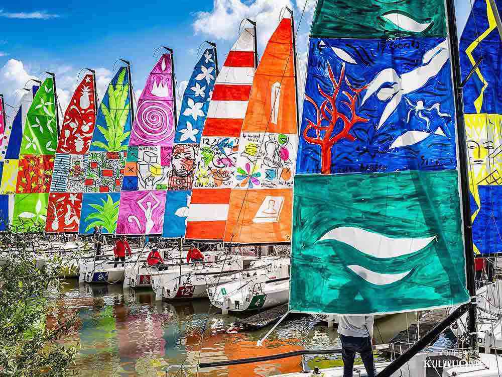 Paris, UNESCO Headquarter, UN World Oceans Day, deutscher Künstler Stefan Szczesny präsentiert Sailing#Art4GlobalGoals
