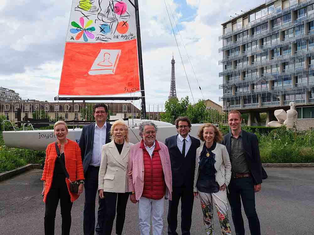 Paris, Sailing #Art4GlobalGoals, deutscher Künstler Stefan Szczesny stellte bei der UNESCO aus