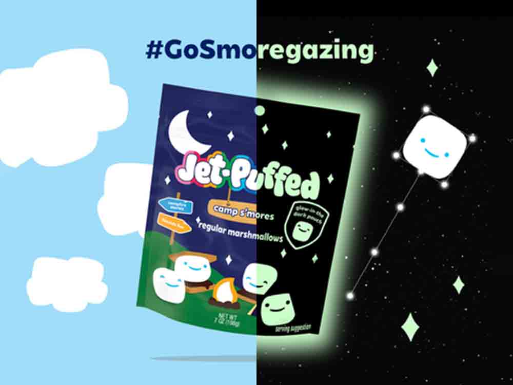 Jet Puffed Is Giving Campsites a Glow Up This Summer With New Camp S’mores Glow-in-the-Dark Packaging