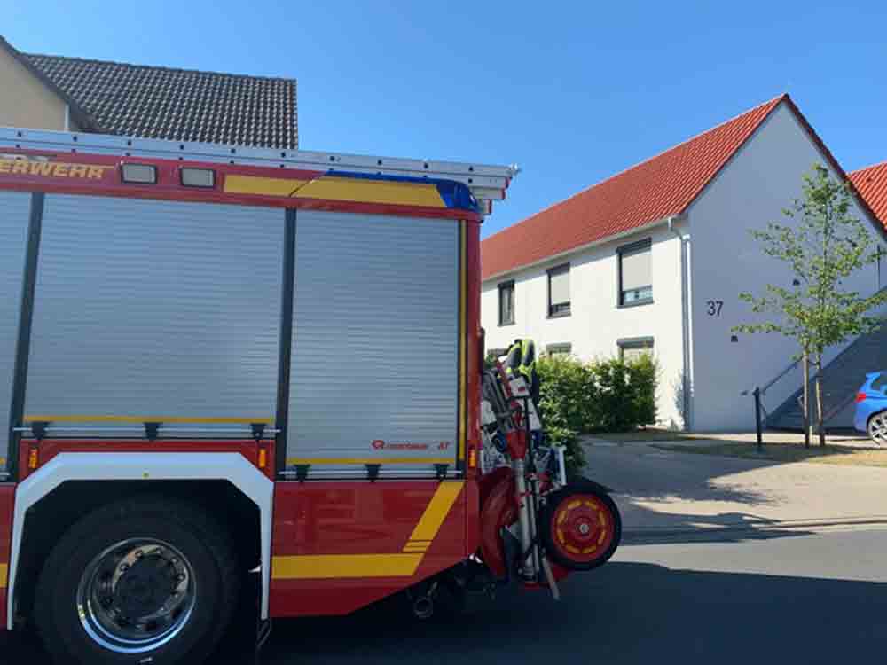 Freiwillige Feuerwehr Bad Salzuflen, Mitarbeiter einer Einrichtung für Behinderte bei Zimmerbrand verletzt
