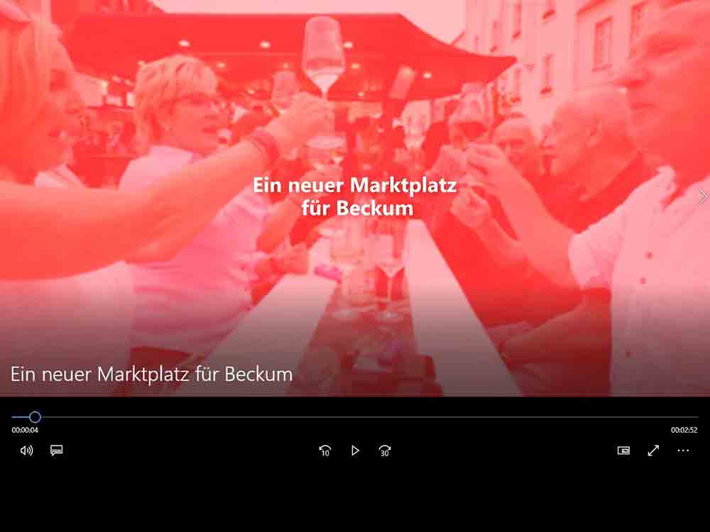 Beckum, Marktplatz Umbau, Webcam Aufnahmen münden in kurzweiligem Zeitraffer Video